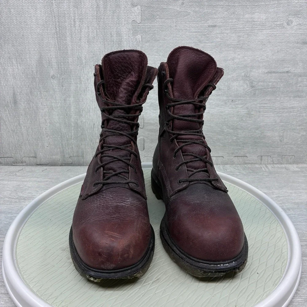 Red Wing 2412 Supersole Leather Work Boots Mens 11 Mahogany Red FLAWED